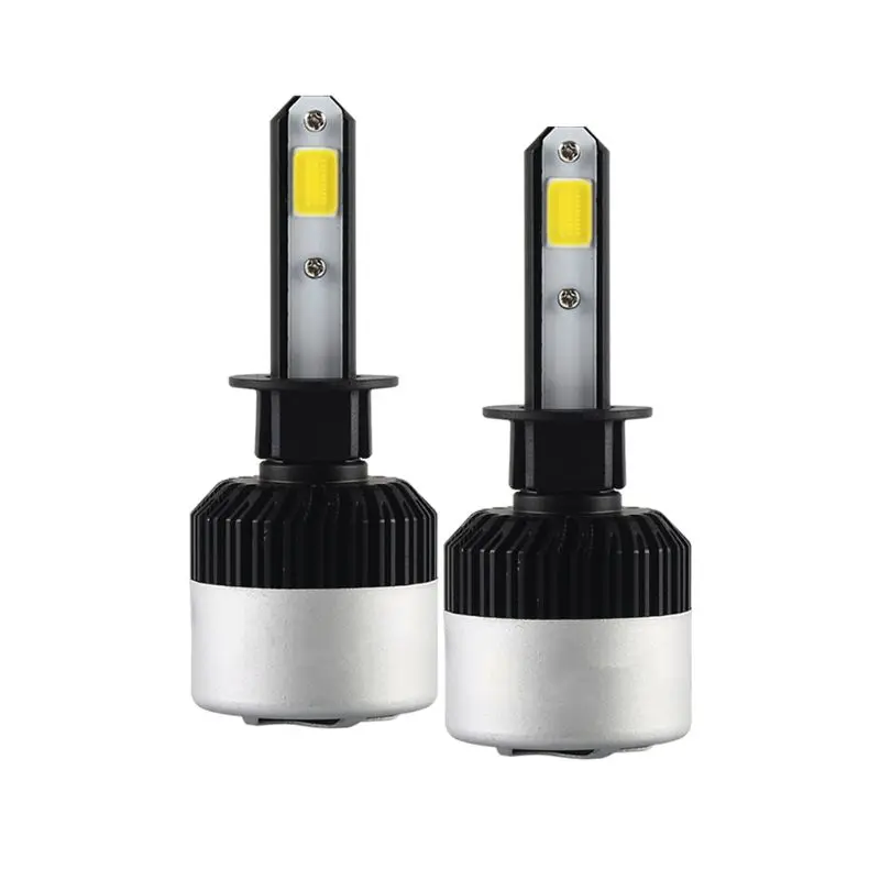 NIGHTEYE Автомобильный светодиодный лампы для передних фар 72w фары для 9000LM/комплект 6500K холодный белый H1 H4 H7 H11 9005 9006 автомобильные аксессуары - Цвет: H1