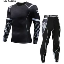 Весна зима термобелье наборы мужские быстросохнущие анти-микробные стрейч Мужские Термо нижнее белье мужские кальсоны для фитнеса