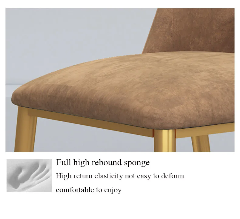 Современный в стиле минимализма нордический нержавеющий стальной обеденный стул Повседневная мебель домашний стул ресторан кухня диван