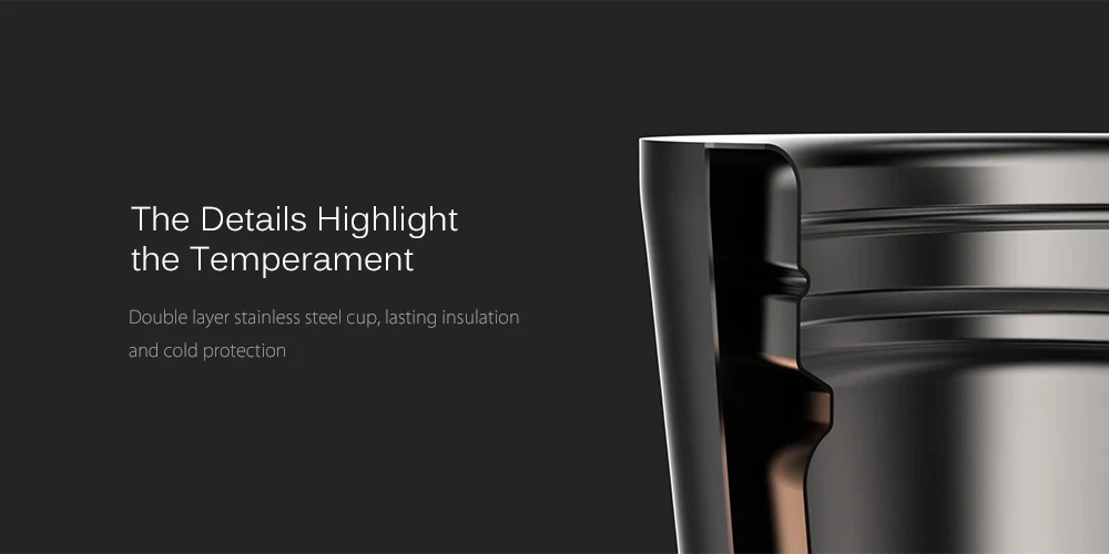 Xiaomi Simple Stainless Steel Intelligent Thermal Vacuum Water Bottle from xiaomi youpin