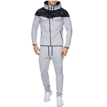

Tracksuit Men Set Spring 2019 Packwork Print Sweatshirt Top Pants Sets Sport Suit Tracksuit Summer Track Suit Male