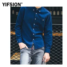 Весна/осень мужская рубашка высокого качества Вельветовая с длинным рукавом Однотонная удобная мягкая Повседневная брендовая одежда мужская рубашка Camisa размера плюс 5XL