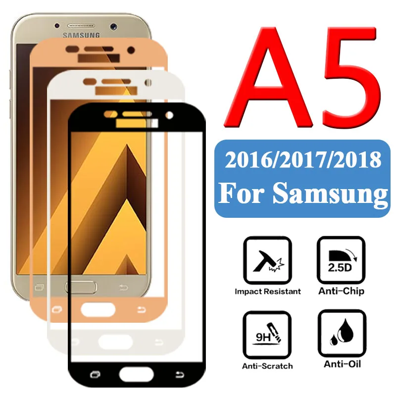 For Samsung Galaxy A5 2018 2017 2016 sheet Tremp Tempered Glass Galax A 5 Protective Glas Screen Protector 5A glase cam Film 9h | Мобильные