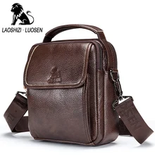 Retro Casual Bag Genuine Leather Brand Design Men 's Crossbody Shoulder Bag Small Business Bags Male Messenger Bags Cow Leather