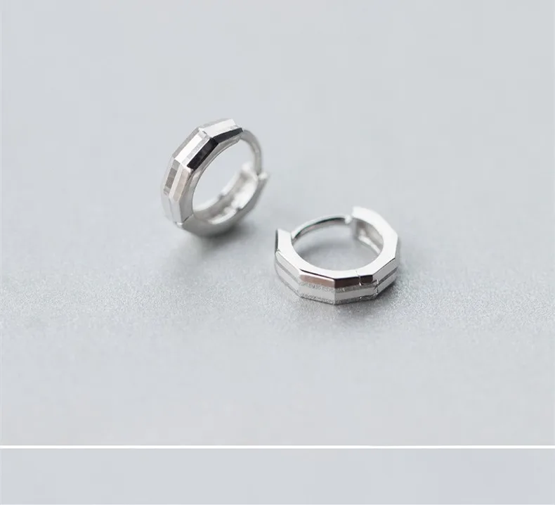 Серьги-Клипсы из стерлингового серебра 925 пробы для женщин, темперамент, мужская мода, индивидуальная пара, маленькие серьги, серьга геометрической формы