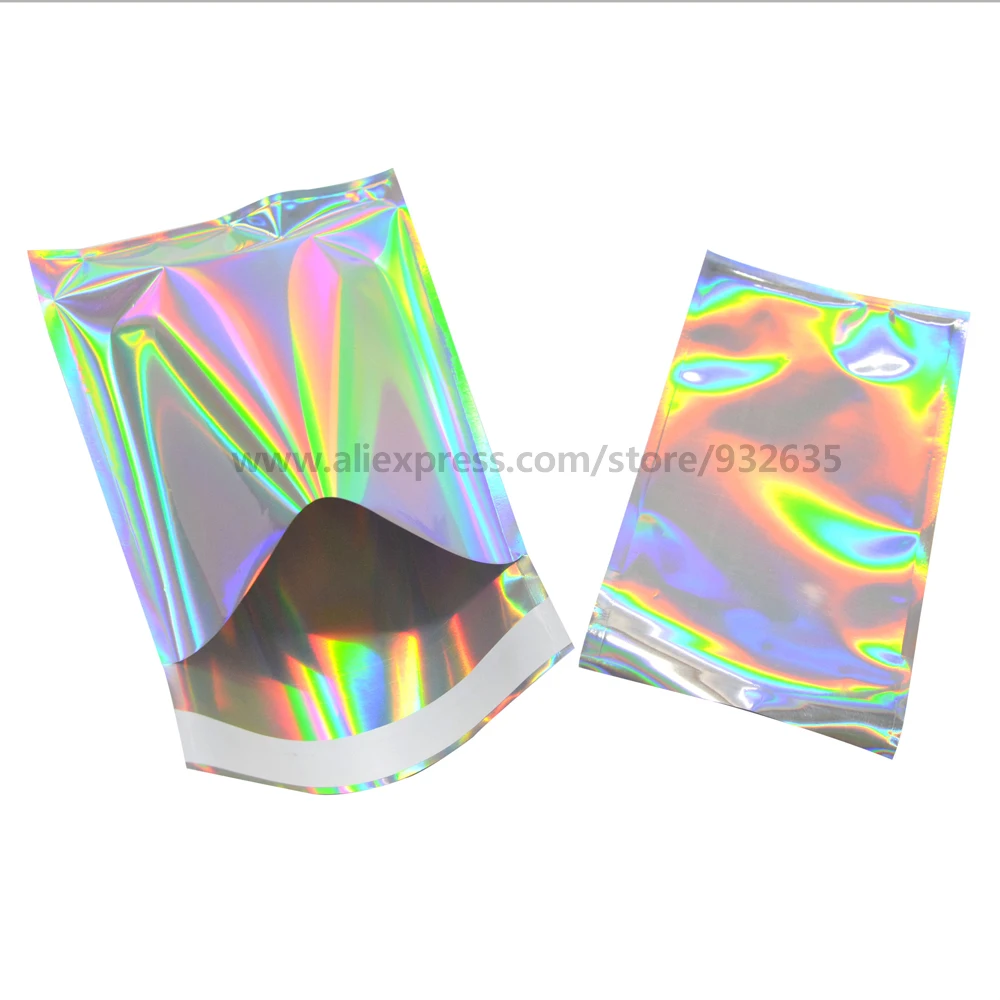 50 PCS Self-seal Adhesive Courier Bags Laser Holographic Plastic Poly Envelope Mailer Postal Shipping Mailing Bags Cosmetic 6