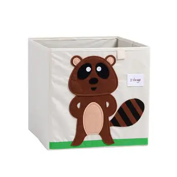 

1 Pc Clothes Storage Bins Cartoon Patterned Toy Storage Container Clothes Storage Box Book Organizer for Baby Room Living Room