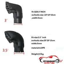 CITYCARAUTO LLDPE EXTERIOR AUTO PARTS AIR INTAKE PARTS AIR FRESH SNOKEL PARTS OF UNIVERSAL 3″ / 3.5″ AIR INTAKE HEAD COVER