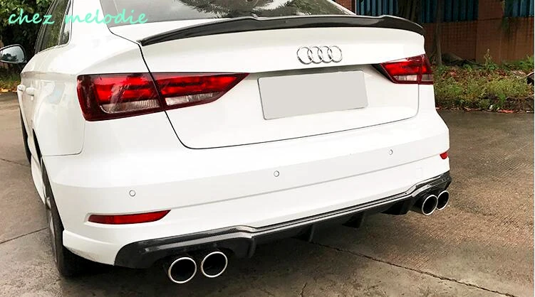 high quality real carbon fiber Car twopair outlet rear diffuser bumper