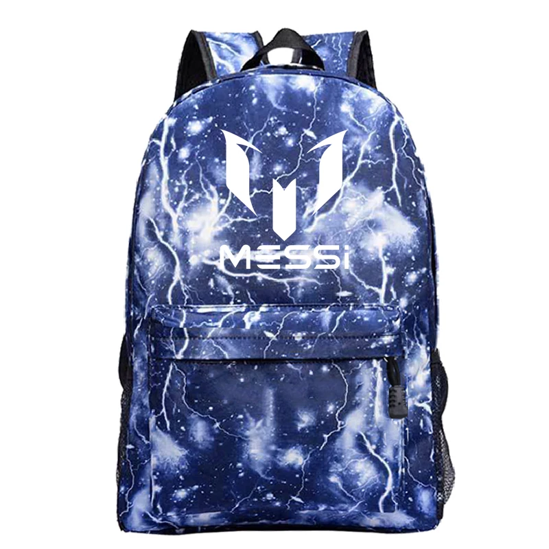 Красивый рюкзак Месси с новым рисунком для ноутбука Mochila, модный мужской женский рюкзак для мальчиков и девочек, Мужская Женская дорожная сумка для ноутбука