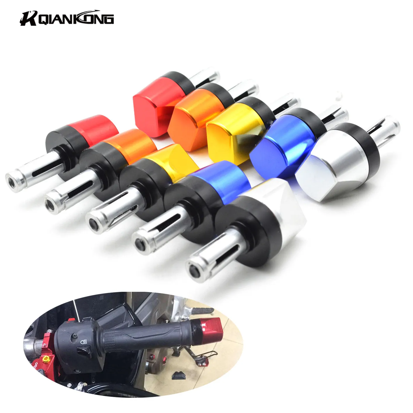 Motorcycle Handle Hand Bar Ends 7/8