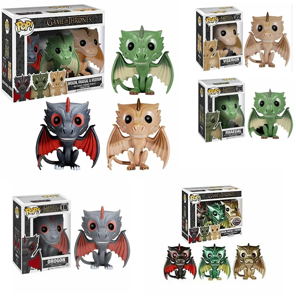FUNKO POP Игра престолов RHAEGAL VISERION DROGON фигурные игрушки коллекционные модели для