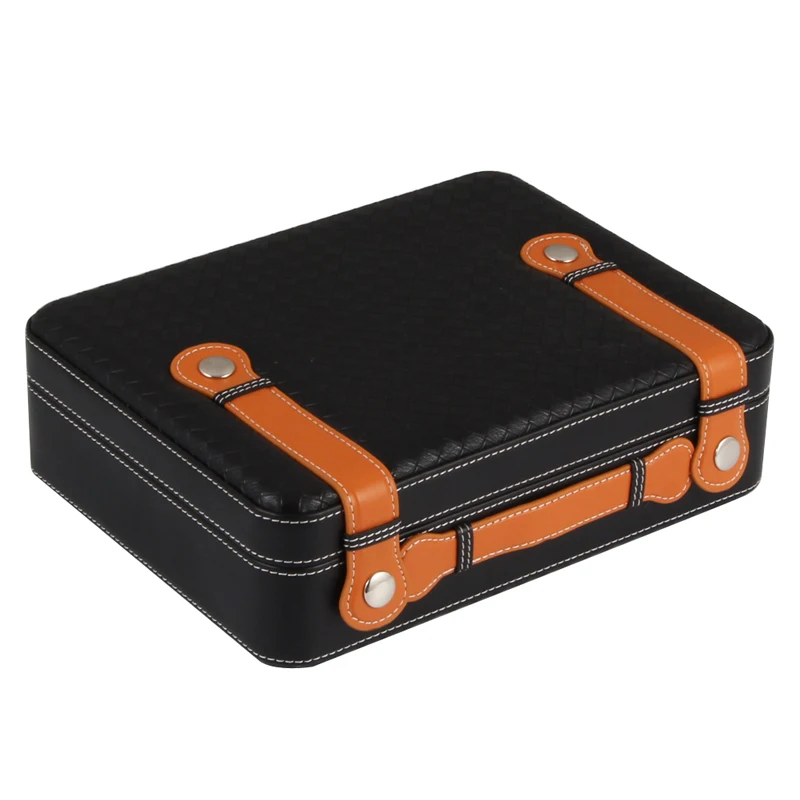 

COHIBA Suitcase Style Cigar Humidor Cedar Wood Travel Humidor Cigars Store Box W / Cigar Humidifier Hygrometer Gift Box