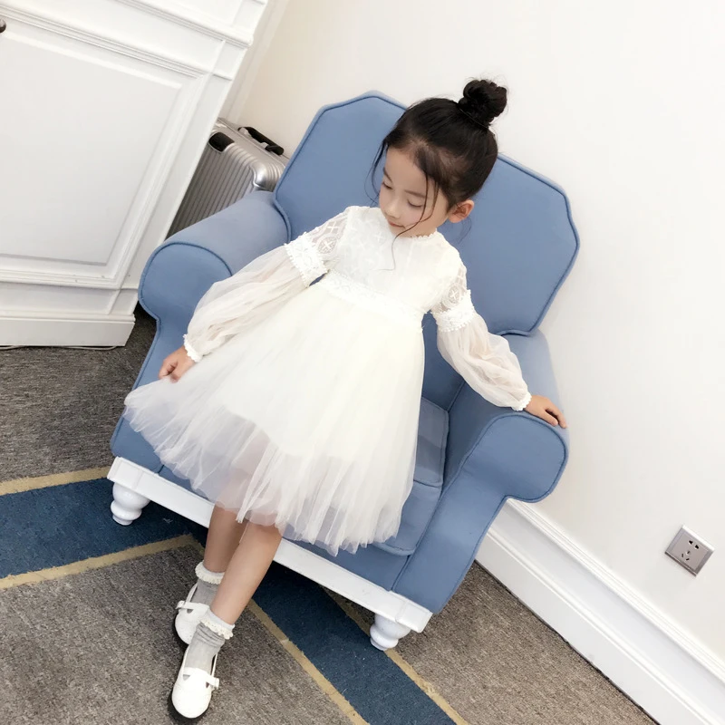 2017-New-Dresses-For-Girls-Cute-Lace-Solid-Long-Lantern-Sleeve-Children-Dress-O-Neck-Ball (2) 
