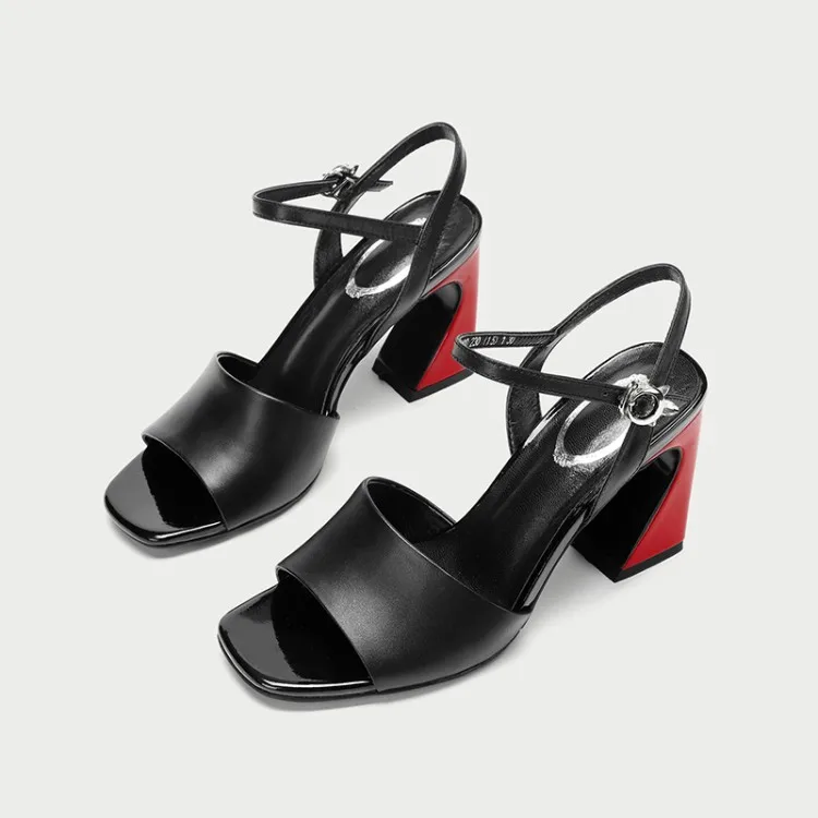 {zorssar} Sandalen 2018 Schuhe New Sommer Kleid Heels Party Offene Echtes spitze Tops Leder BeigeSchwarz Frauen Bridle Ankle sdrChQt