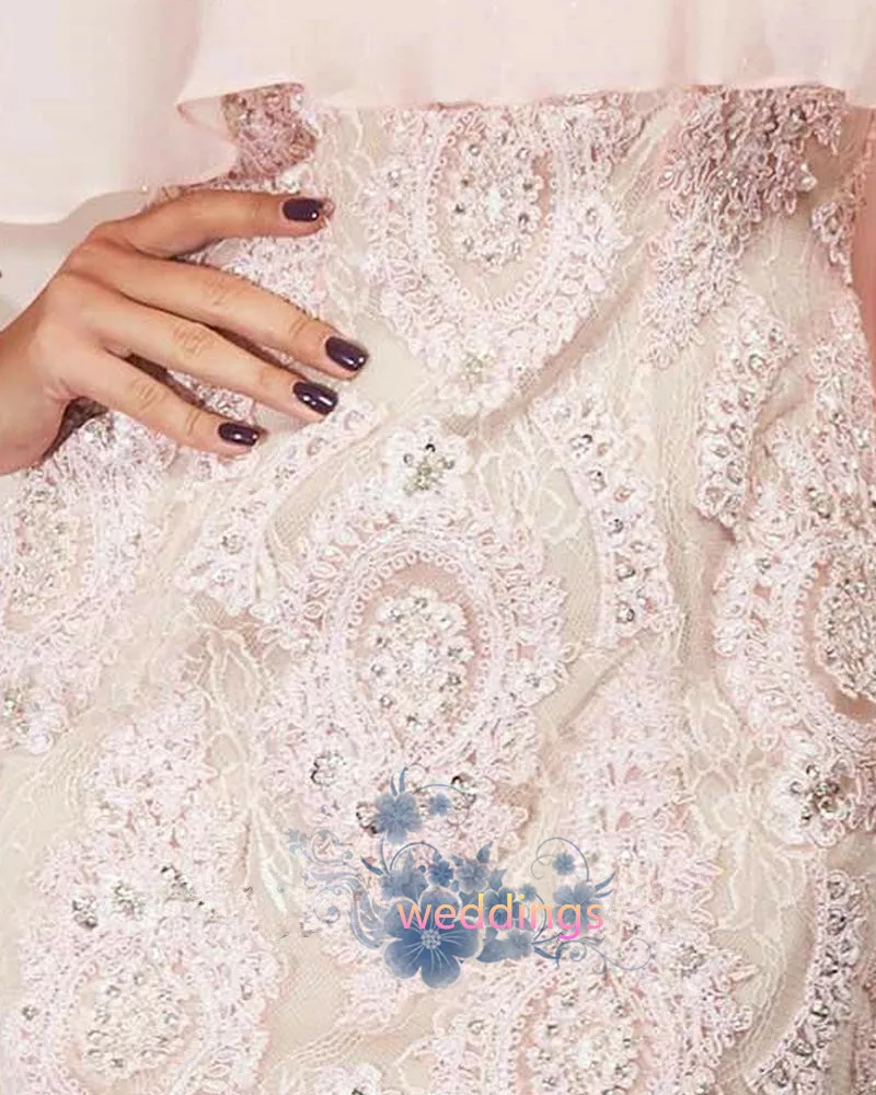 Розовый Короткое платье с коротким рукавом для матери невесты с Обёрточная бумага кружево с аппликацией Vestidos по колено платье