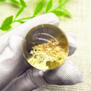 

Natural White ghost Quartz Crystal Sphere Globe Ball Chakra Healing Reiki Stone Furnishing Articles Crafts 29g