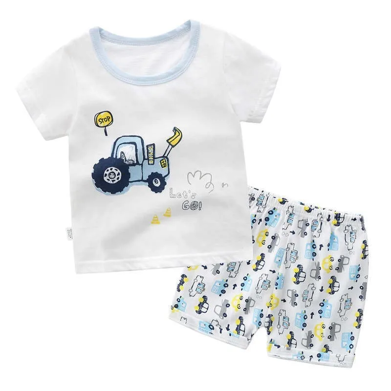 Корейский детский хлопковый комплект из футболки с короткими рукавами и шорт, летний костюм с принтом Тоторо для маленьких мальчиков и девочек - Цвет: 8613