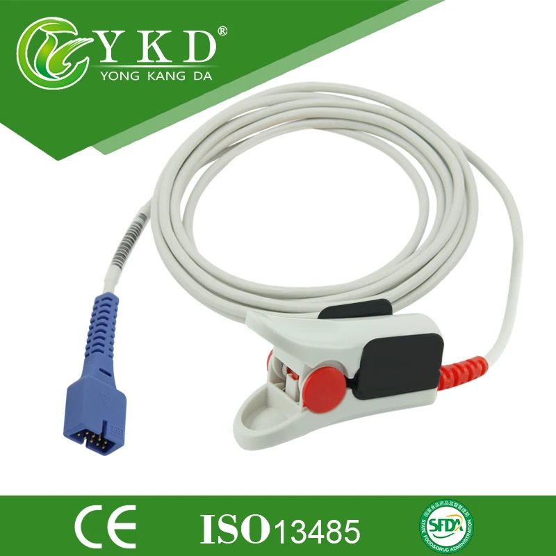 

Free shipping 3 Meter Direct Resuable Adult Finger Clip SpO2 Sensor 9Pin