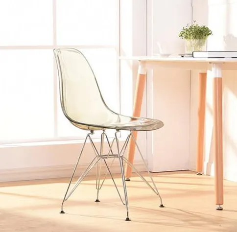 Transparent Clear Acrylic Dining Side Chair Plastic And Metal Leg Chair Plastic Dining Chair Modern Simple Charles Eiffel Chair Transparent Clear Acrylic Dining Side Chair Plastic And Metal Leg Chair Plastic Dining Chair Modern Simple Charles Eiffel Chair