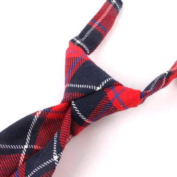 Fashion Women Neck Tie for Christmas Cotton Boys Girls Ties Slim Plaid Necktie For Gifts