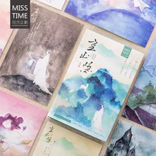 30 листов/набор креативная ручная роспись горная открытка/поздравительная открытка/подарки на Рождество и год