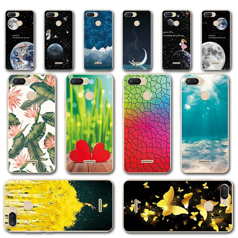 

Unique Rose Flower Painted Phone Case For Xaomi Redmi 6 Silicone Back Cover For Xiomi Redmi 6A Cases Redmi 6 Pro Soft Bumper