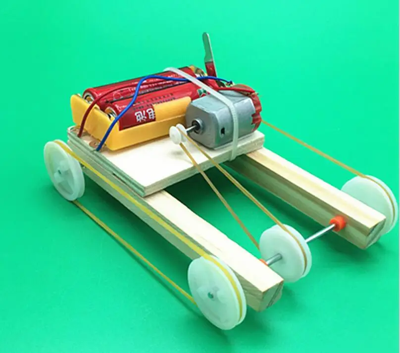 Апреля Du DIY четырехколесный ремень мотор модели автомобиля детский комплект