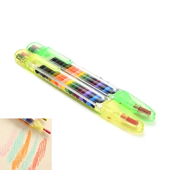 

1Set 20 Colors Pop up Crayons Stacker Pencils Drawing Crayon Graffiti Pen Gift for Children Kids Oil Pastel Crayons Multi Pens