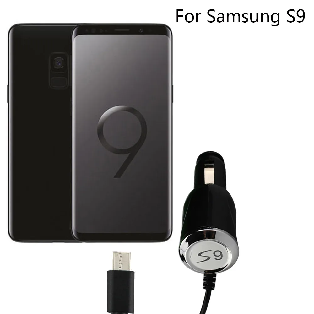 Автомобильное зарядное устройство USB Type C Адаптивное для Samsung S9 # D3 со светодиодным