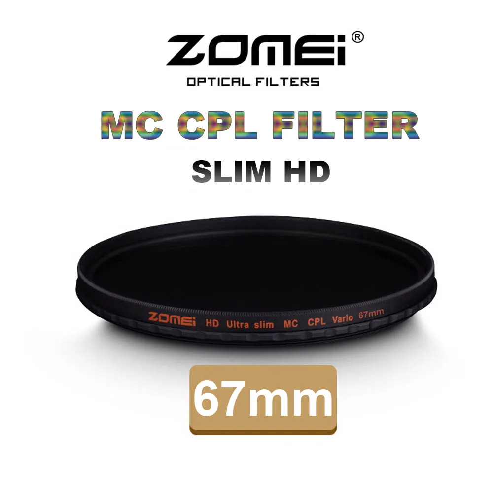 

Zomei 67mm CPL Polarizer Filter Slim Pro HD 18 Layer MC Circular Polarizing Filter for Canon Nikon Sony Pentax Leica Camera Lens