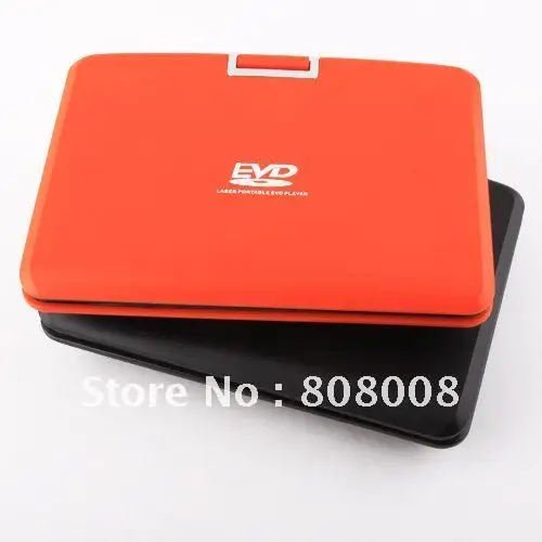 Black/orange 9.8" Digital Portable DVD Player SY 108 multifunction for VCD DVD EVD with MP3,MP4