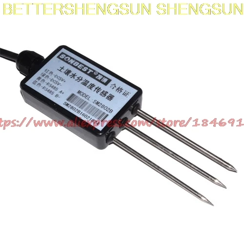

SM2802B RS485 bus interface type soil moisture and temperature integrated sensor
