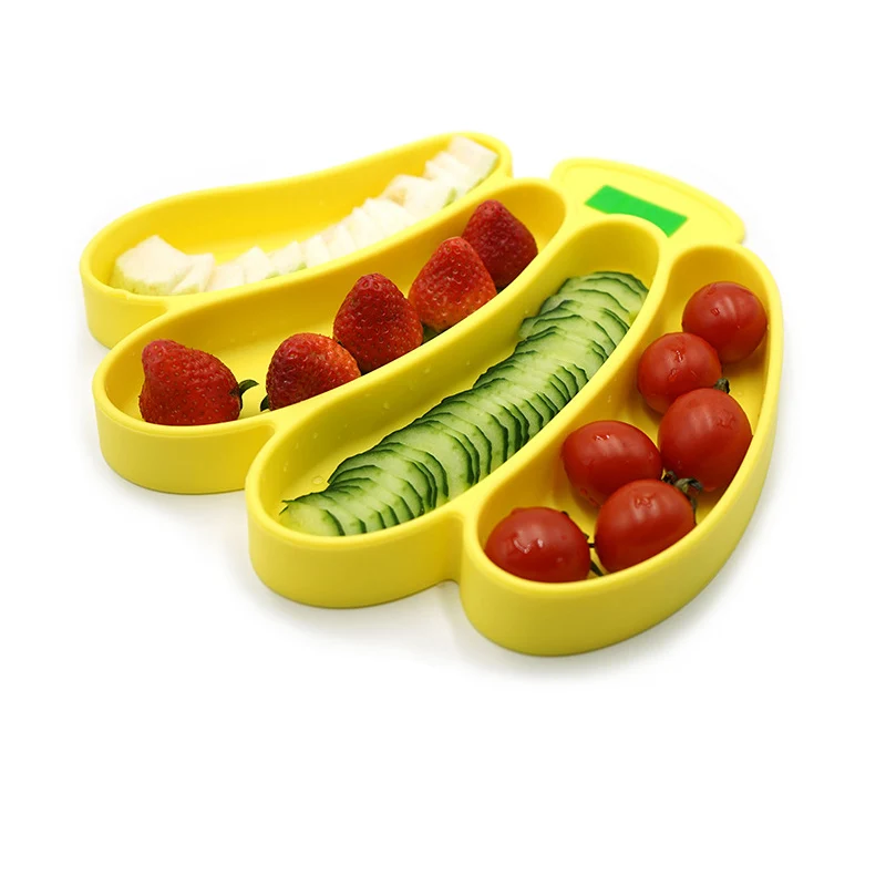 

Dessert Plate Safe Food Grade Silicone Baby Placemat Divided Kids Lunch Dinner Dishes Bowl Children Tray