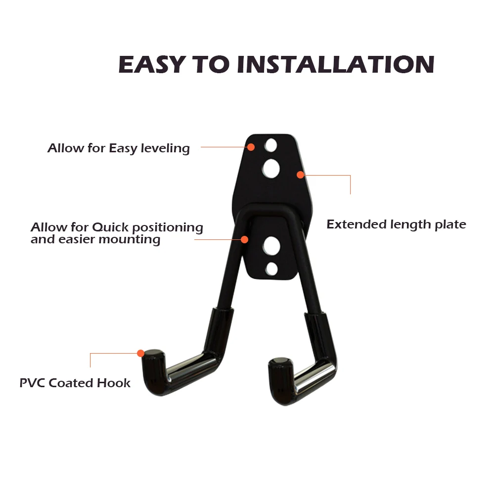 Крюк металлический настенный держатель двойной крюк для хранения велосипедов Гараж Экономия пространства вешалка Органайзер стойка