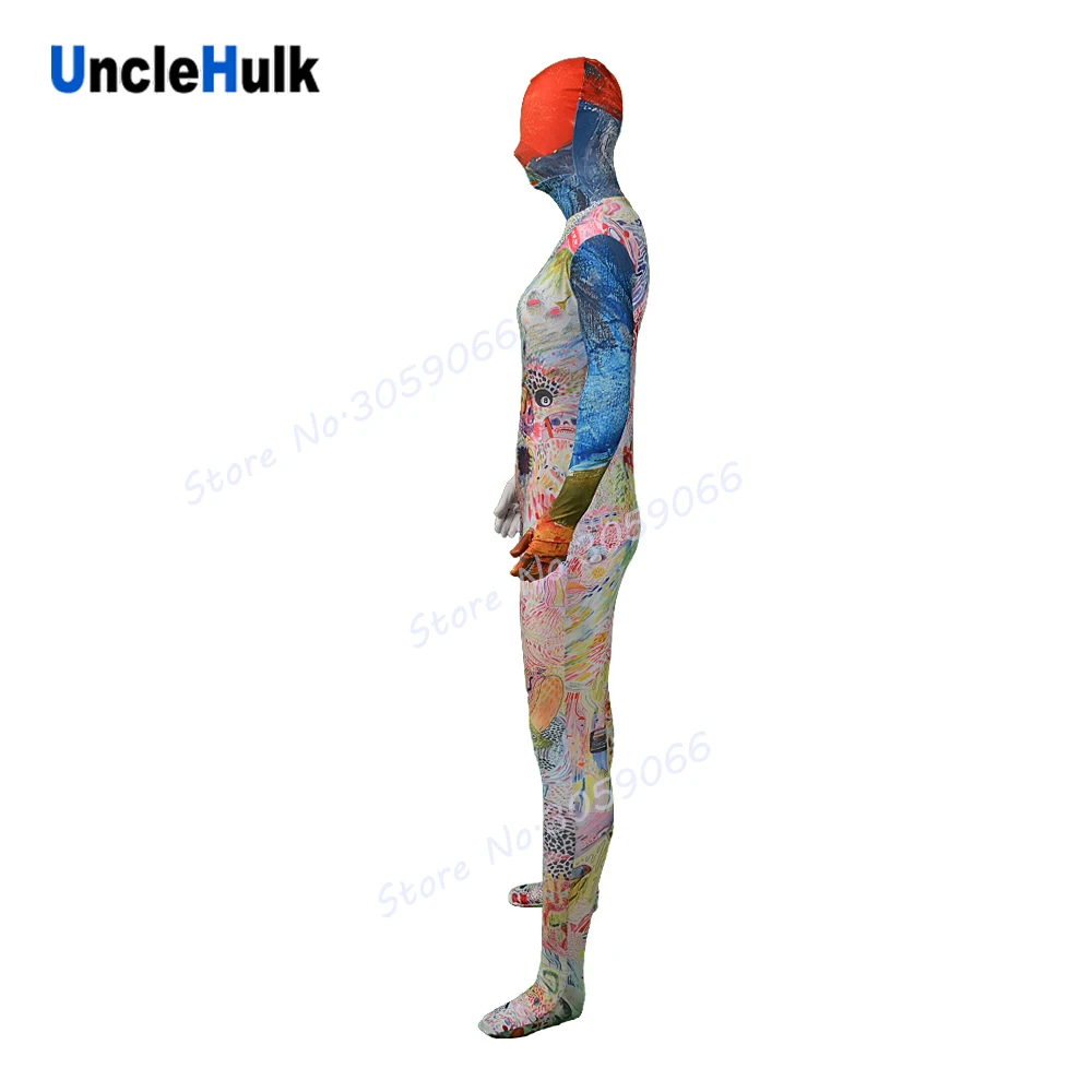 Комические каракули лайкра зентай костюм Хэллоуин костюм | UncleHulk