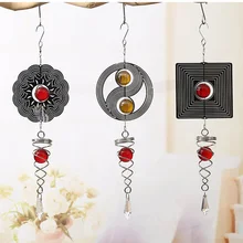 Лидер продаж Светоотражающие Шелковый хрустальный шар wind chime с вращающимся хвостом шарик для украшения сада