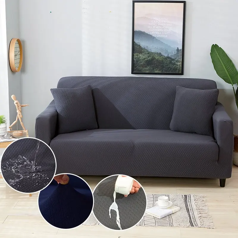Waterproof Sofa Cover Solid Sofa Slipcovers Elastic Stretch Couch
