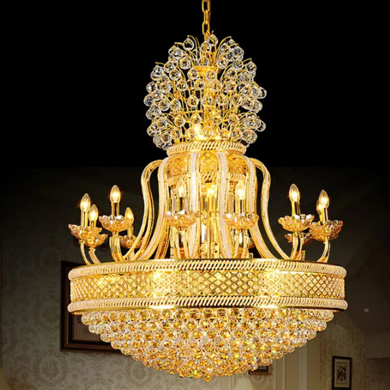Gold Crystal Chandelier light Fixture Modern Chrome Crystal Chandeliers