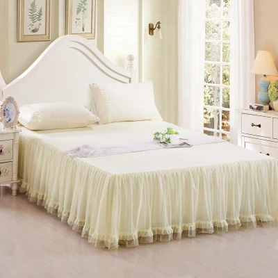 

free shipping NEW ARRIVAL FSummer hot-selling queen/king size cotton lace bed skirt summer nice princess bed protector bag