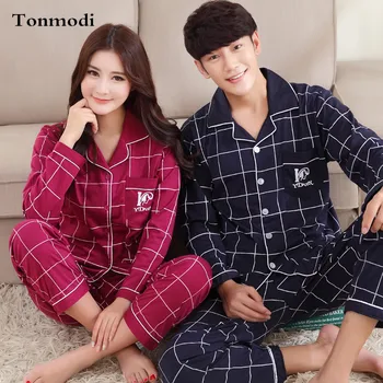

Couples Pajamas Women Lovers Sleepwear Spring Autumn 100% Cotton Pajama Set Pyjamas Men Sleep Lounge Womens Pajamas