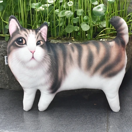 Cushion1 Kawaii Моделирование Плюшевые кошачьи подушки мягкие куклы игрушечное животное задняя Подушка Диван Кровать Декор моющийся Мат для детей подарок - Цвет: Cushion1
