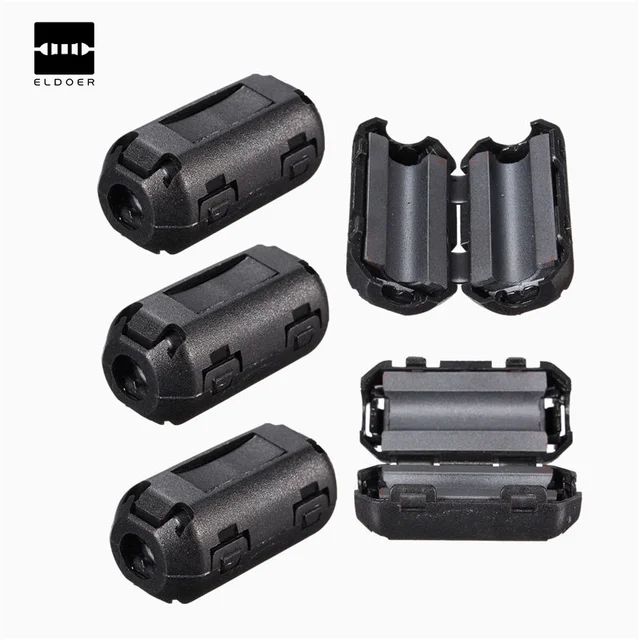 Special Offers 10pcs New Electric Unit Removable Clip On EMI RFI 5mm Audio Data Cable Wire Filter Snap Around Ferrite Black Special Offers 10pcs New Electric Unit Removable Clip On EMI RFI 5mm Audio Data Cable Wire Filter Snap Around Ferrite Black