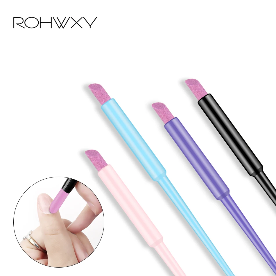 

ROHWXY New Nail Art Quartz Scrubs Stone Cuticle Remover Stick Pen Spoon Cut Cuticle Pusher Polish Manicure Pedicure Care Tool