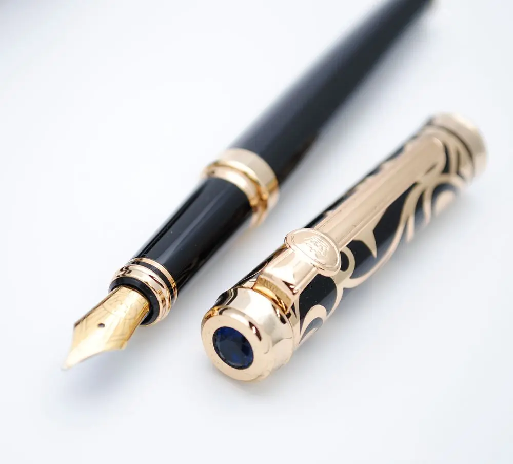 Duke сапфир перьевая ручка M Nib оригинальная коробка элегантная и роскошная чернильная ручка