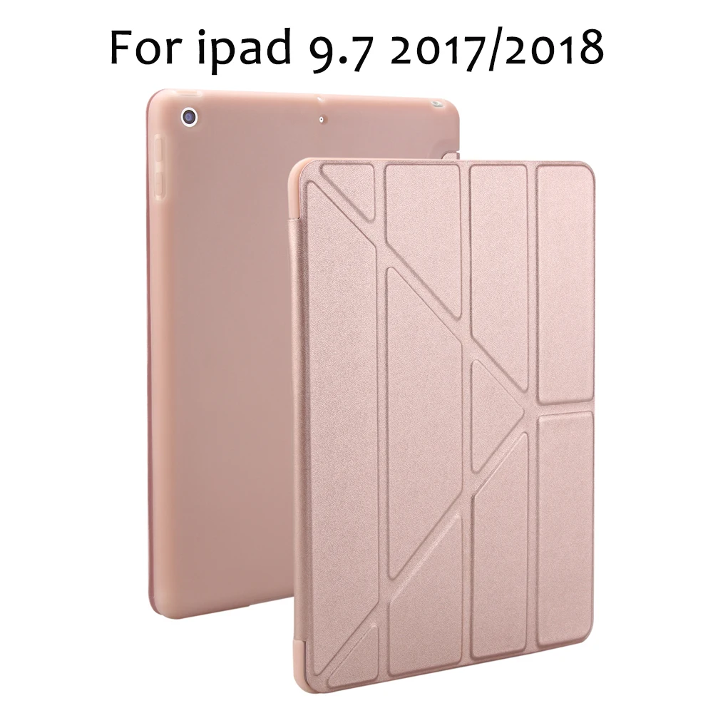 Чехол для нового iPad 9,7 дюймов, мягкий силиконовый низ+ умный чехол из искусственной кожи с функцией автоматического сна для нового iPad 9," A1893