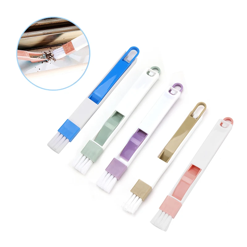 

Multifunction 2 in 1 Computer Window Cleaning Brush Window Groove Keyboard Nook Cranny Dust Shovel Window Track Cleaner