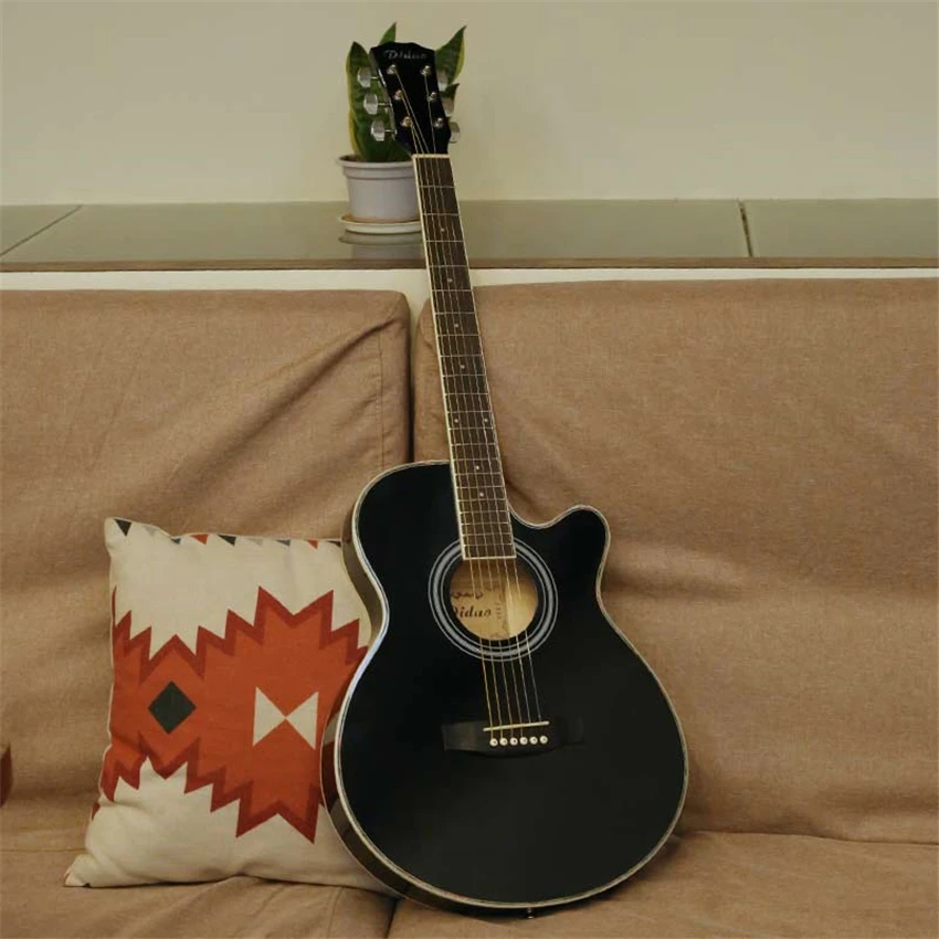 

New 40'' Acoustic Guitar 20 Frets Rosewood Fingerboard Guitarra Musical Stringed Instruments 6 Strings Guitars With EQ