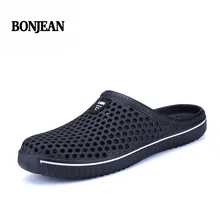 Мужская Летняя обувь; сандалии; Новинка года; дышащая пляжная обувь для сада; мужские сандалии для пляжа; легкая мягкая обувь; chaussure homme