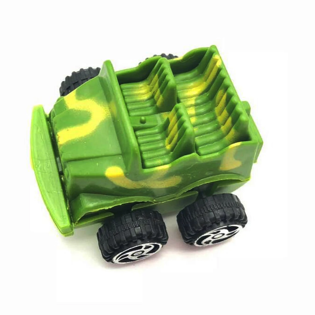 6pcs Pull Back Plastic Army Tank Model Vehicle Car Toys Soldiers Playset Accs Kids Hobbies Xmas Gifts